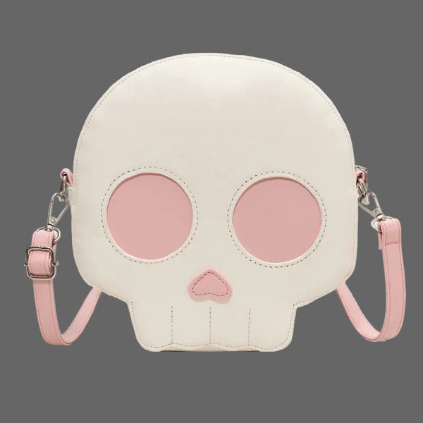 Women’s Gothic Skull Crossbody Bag – Convertible Shoulder Handbag