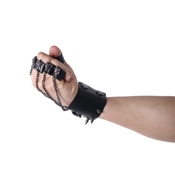 Rock Style Skull Gothic Steampunk Spike Glove