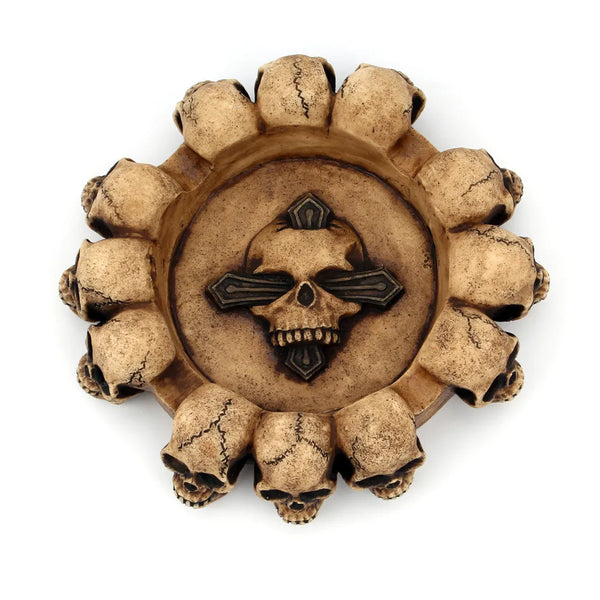 Creative Round Skull Cross Ashtray Home Decor