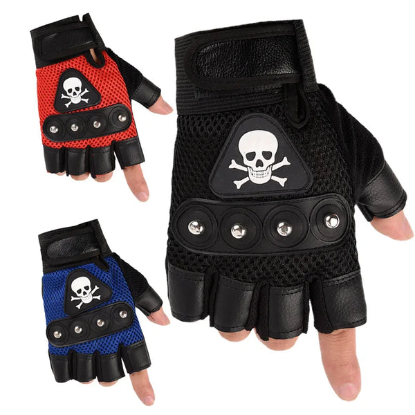 Skull Breathable Wear-resistant Fingerless Gloves
