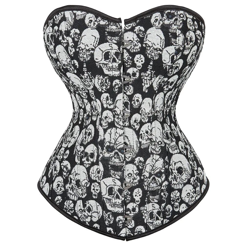 Women's Skull Printing Burlesque Gothic Vintage Corset