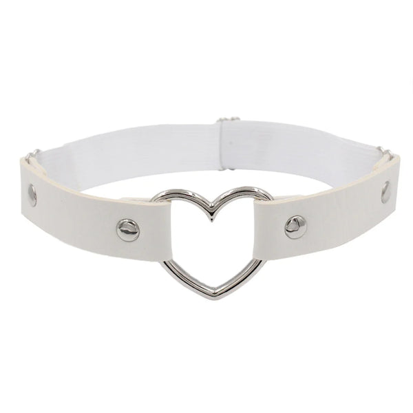 Women’s Elastic Leg Ring Strap with Metal Heart
