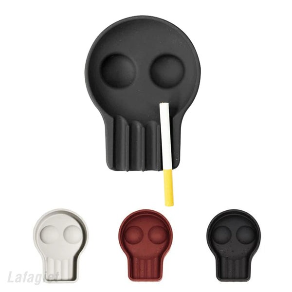 Skull Ashtray Silicone Durable Cigarette Holder 3 Colors