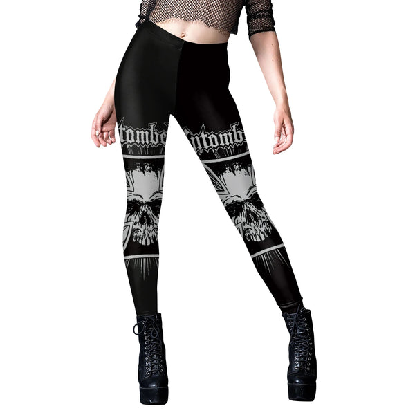 Gothic Leggings For Women Black Cat, Skull and More