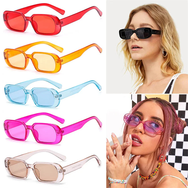 Retro Small Oval Frame Sunglasses for Women