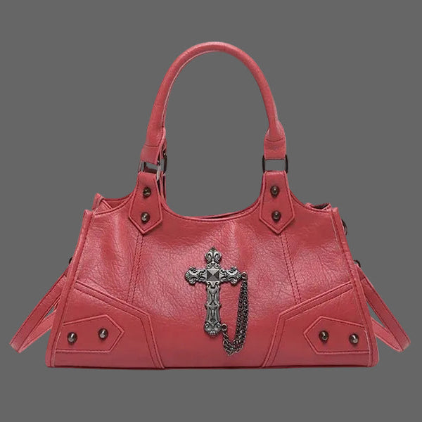 The Nocturne Large Leather Goth Handbag & Crossbody Purse