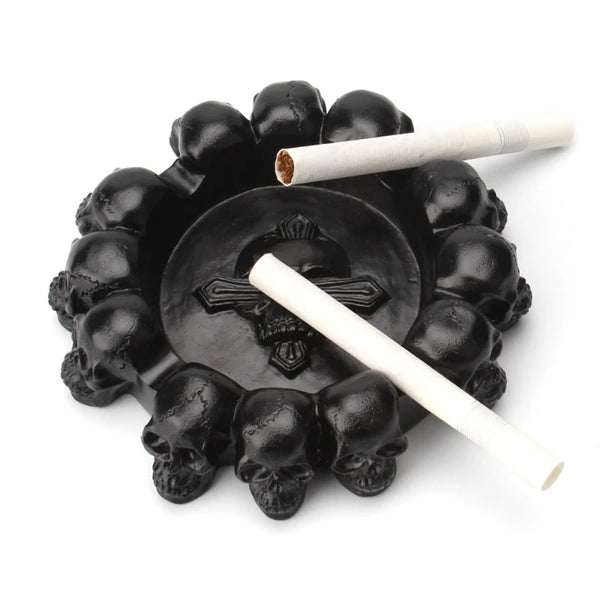 Skull Cross Head Ashtray Gothic Decor