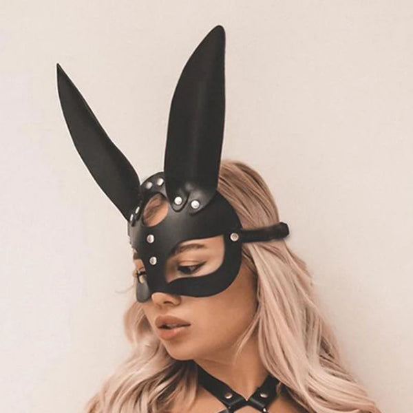 Women's Body Harness Thigh Garter Belt With Mask