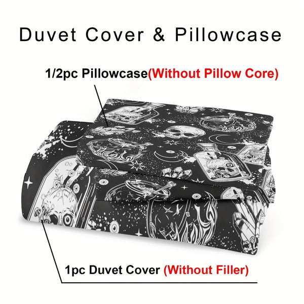 The Celestial Skull & Midnight Moon Comforter Set