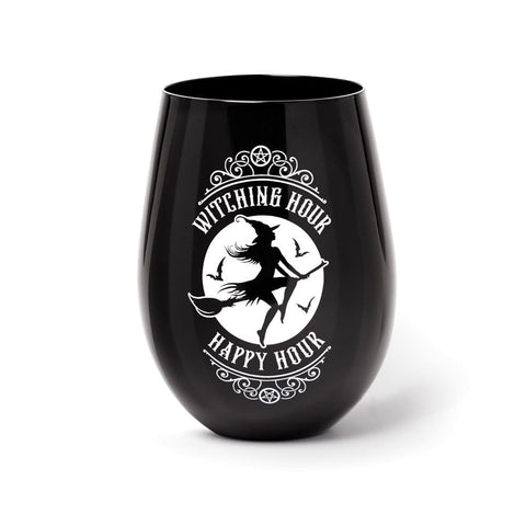 Witching Hour Happy Hour Gothic Wine Glass