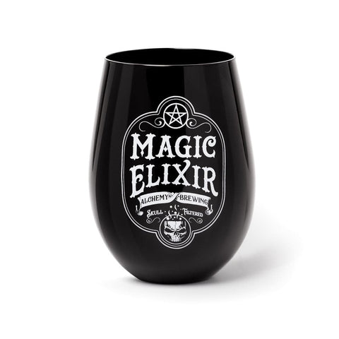 Magic Elixir Skull Filtered Gothic Wine Glass