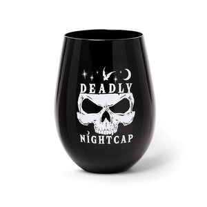 Skull Deadly Nightcap Gothic Wine Glass