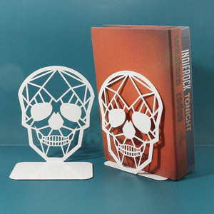 2Pcs Black or White Skull Bookends 3 Designs