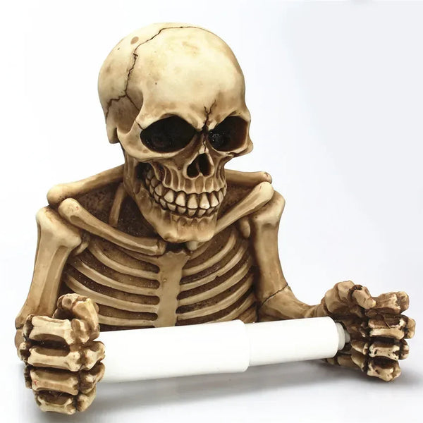 Skull Shaped Wall Mounted Toilet Roll Holder