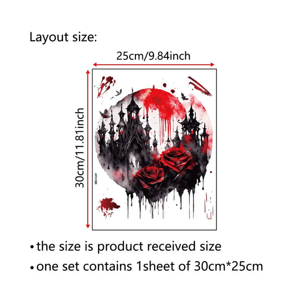 The Gory Blood Skull Waterproof Toilet Sticker
