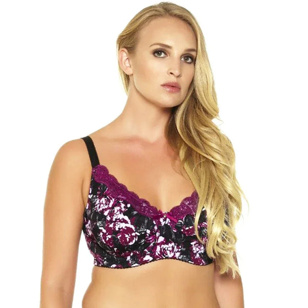 "Noir Lace" Push-Up Bralette | Structured Gothic Lingerie