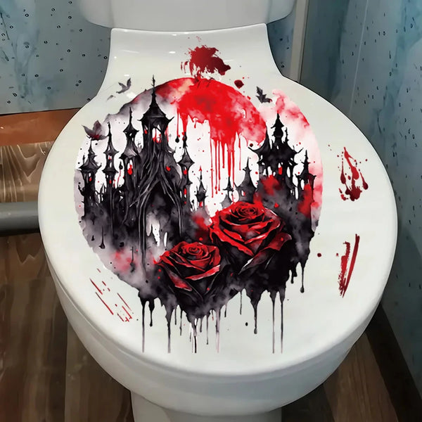 The Gory Blood Skull Waterproof Toilet Sticker