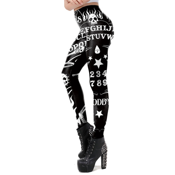 Gothic Leggings For Women Black Cat, Skull and More