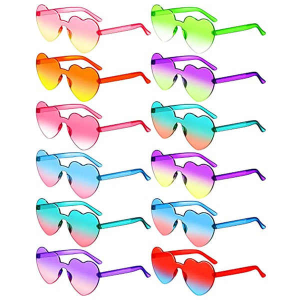 Heart Shape Women's Color Transparent Sunglasses