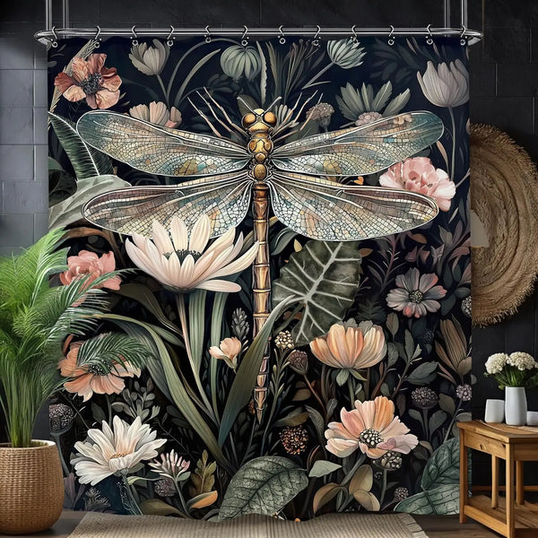 The "Daily Grind" Skeleton Shower Curtain & Hook Set