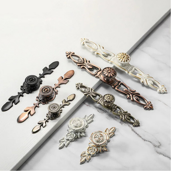 Gothic Bronze Door Handles For Cabinets, Drawer Knobs and More