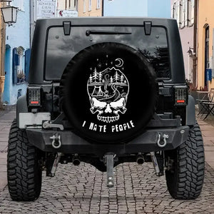 I Hate People Skull Spare Tire Cover For Car