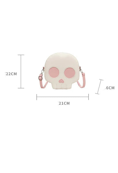 Women’s Gothic Skull Crossbody Bag – Convertible Shoulder Handbag