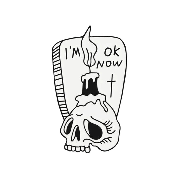 Punk Black And White Skull Lapel Pins