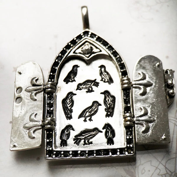 Sword With Crown Skull Knight Sterling Silver Pendants For Necklaces