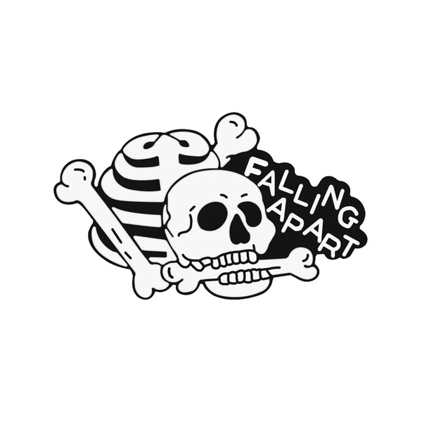 Punk Black And White Skull Lapel Pins