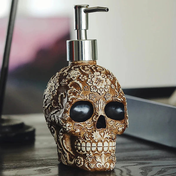 Gothic Skull Liquid Soap Dispenser For Bathroom Decor