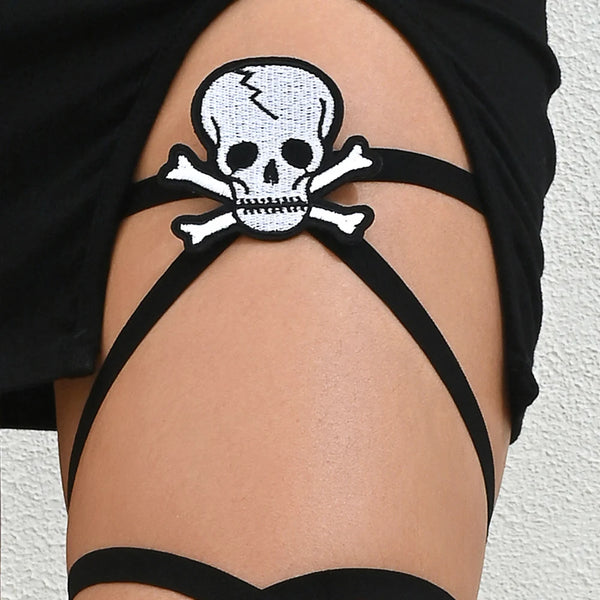 The Hollow Skull Elastic Leg Garter & Body Harness