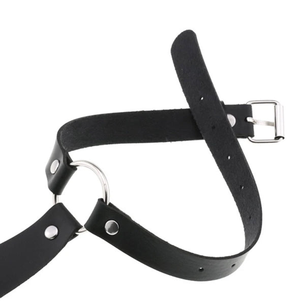 Gothic Black Studded Choker Vintage Adjustable Neck Tie