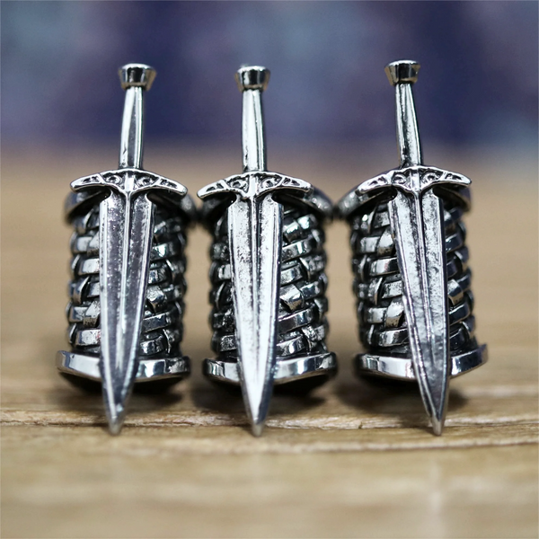 3pcs Viking Sword Celtic Beads Hair Accessories