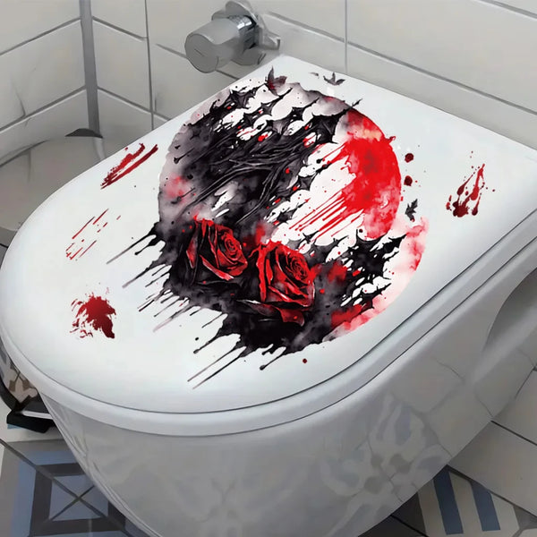 The Gory Blood Skull Waterproof Toilet Sticker
