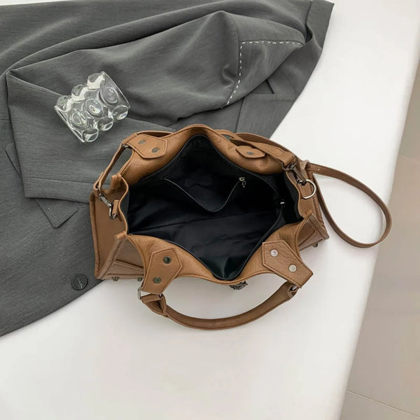 The Nocturne Large Leather Goth Handbag & Crossbody Purse