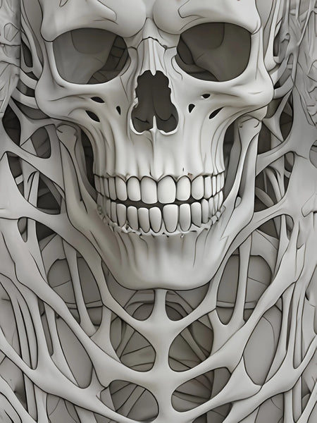 Spectral 3D Skull Cardigan | Lightweight Open Front Gothic Cardigan