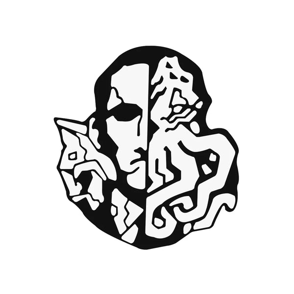 Punk Black And White Skull Lapel Pins