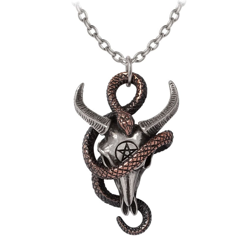 Servant of Baphoment With Pentgram And Snake Pendant