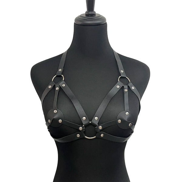 Womens Gothic Clothing Chest Harness Cage Bra