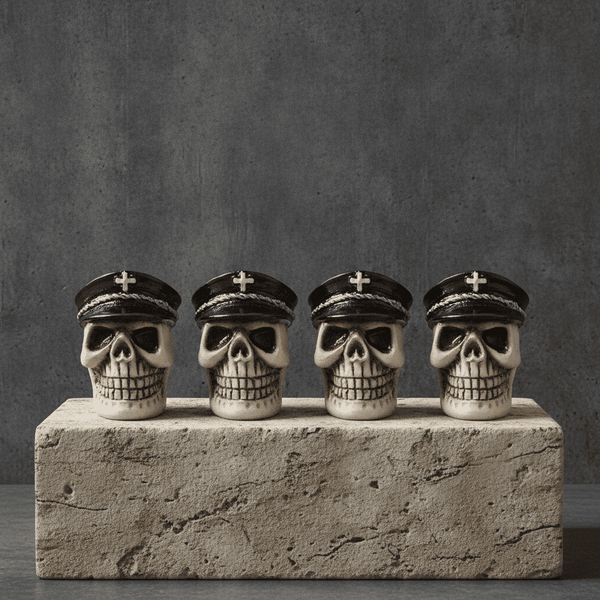 Skull Black Hat 4Pcs/Set Universal Stem Valve Caps, Attractive Dustproof Car Accessories