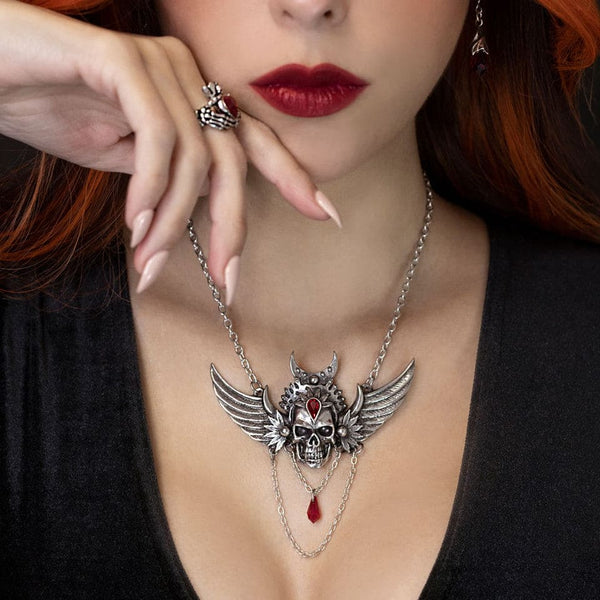 Skull And A Whisper on The Wind Immortal Ayesha Necklace