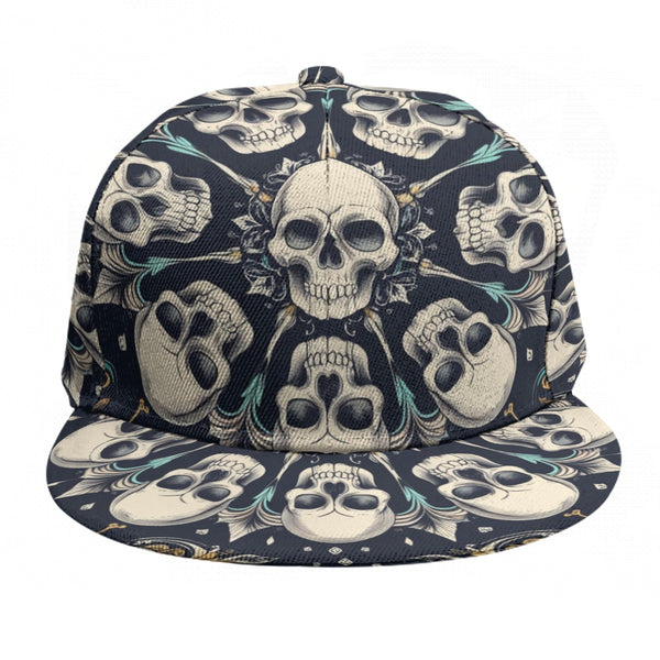 Skulls Baseball Cap With Flat Brim