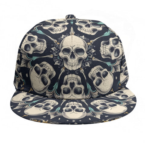 Skulls Baseball Cap With Flat Brim