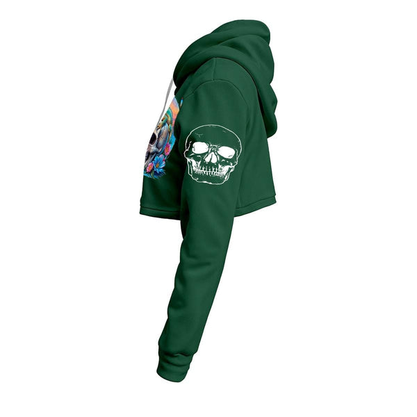 Women's Skull And Lizard Cropped Hoodie 12 Colors
