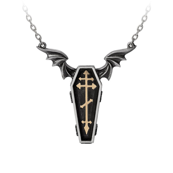 Undying Homage Two-piece Coffin And Skeleton couples Necklace