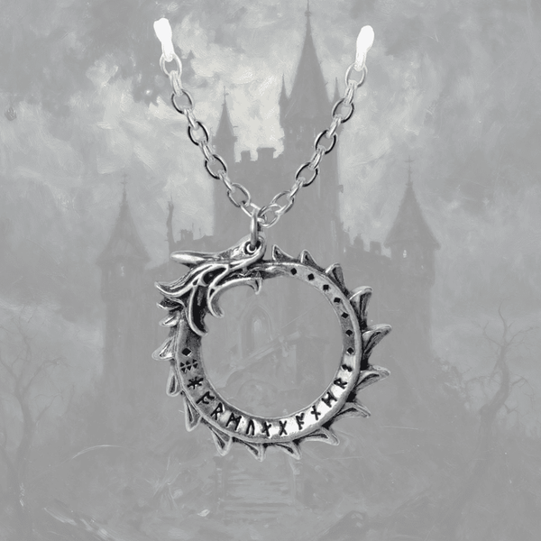 Midgard Serpent Pendant (Jörmungandr) – Norse Ouroboros Necklace