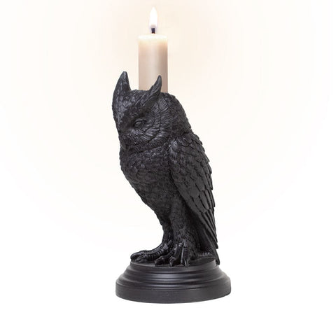 Beautifully Sculpted Owl of Astrontiel Candlestick