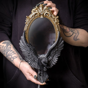 A Realistically Stunning Raven's Gaze Wall Mirror