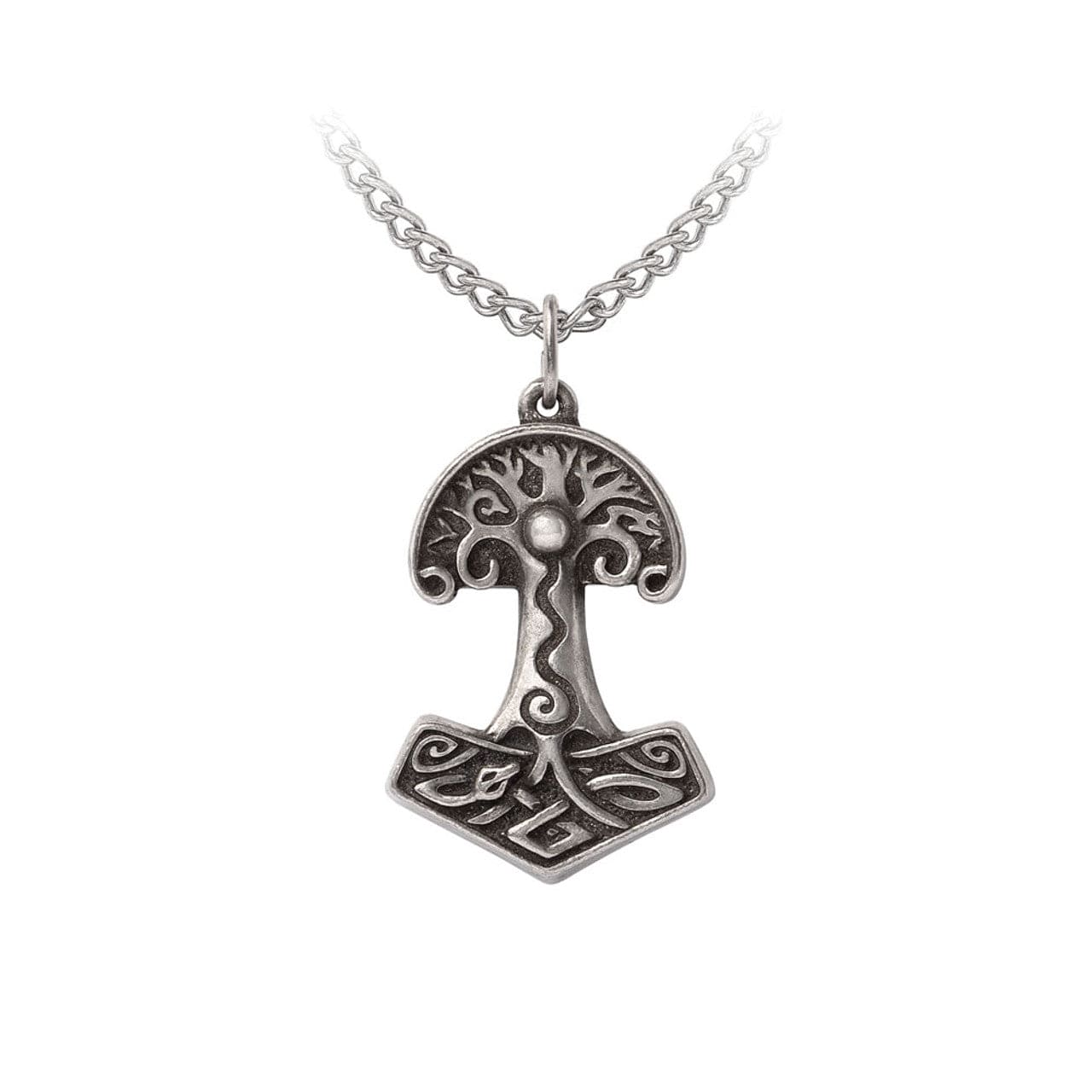 Viking-Style Hammer Pendant is Designed With Bold Celtic Patterns